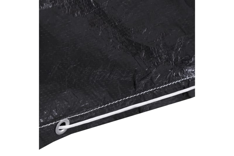 Överdrag för trädgårdsmöbler 2 st 12 öljetter 325x205x90 cm - Svart - Utemöbler - Dynförvaring & möbelskydd - Överdrag utemöbler