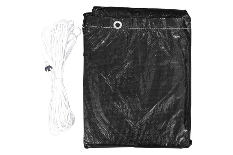 Överdrag för trädgårdsmöbler 2 st 6 öljetter 160x80x75 cm - Svart - Utemöbler - Dynförvaring & möbelskydd - Överdrag utemöbler