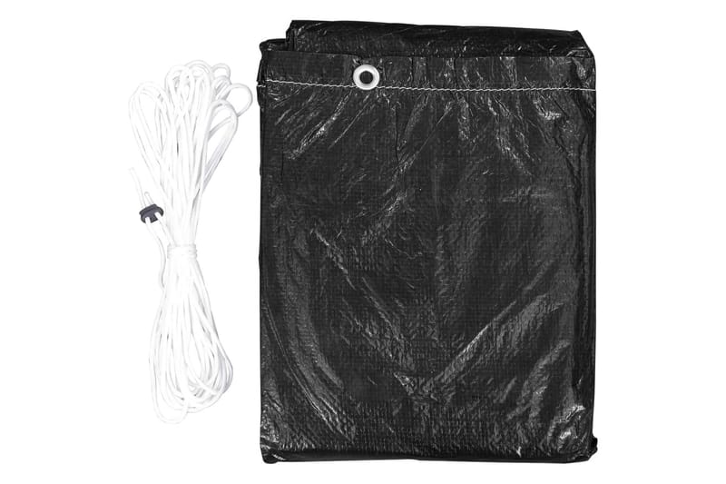 Överdrag för trädgårdsmöbler 2 st 7 öljetter 225x143x90 cm - Svart - Utemöbler - Dynförvaring & möbelskydd - Överdrag utemöbler