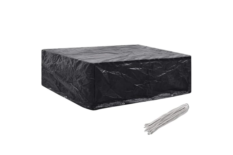 Överdrag för trädgårdsmöbler 8 öljetter 250x210x90 cm - Svart - Utemöbler - Dynförvaring & möbelskydd - Överdrag utemöbler