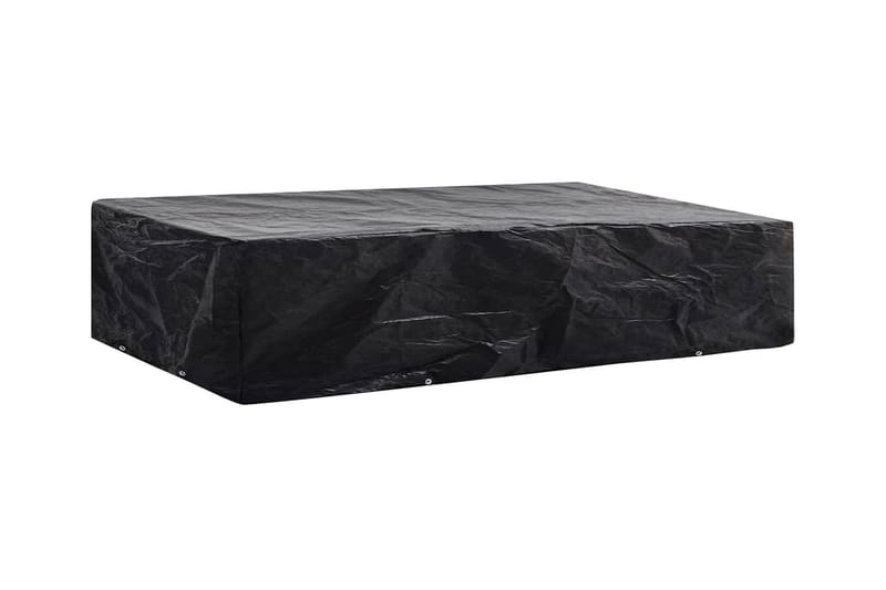 Överdrag till solsäng 2 st 8 öljetter 218x77x55 cm - Svart - Utemöbler - Dynförvaring & möbelskydd - Överdrag utemöbler