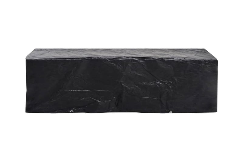 Överdrag till solsäng 2 st 8 öljetter 218x77x55 cm - Svart - Utemöbler - Dynförvaring & möbelskydd - Överdrag utemöbler
