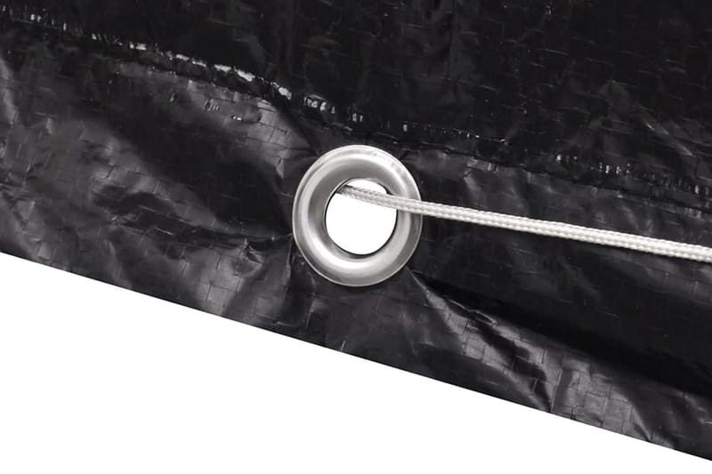 Överdrag till solsäng 2 st 8 öljetter 218x77x55 cm - Svart - Utemöbler - Dynförvaring & möbelskydd - Överdrag utemöbler