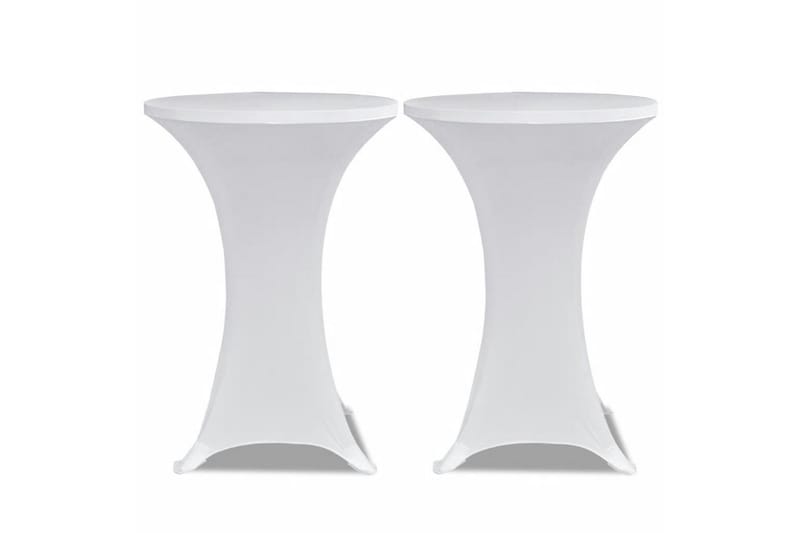 Överdrag till ståbord 2 st Ø 70 cm stretch vit - Vit - Utemöbler - Dynförvaring & möbelskydd - Överdrag utemöbler