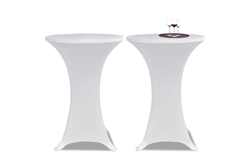 Överdrag till ståbord 2 st 80 cm stretch vit - Vit - Utemöbler - Dynförvaring & möbelskydd - Överdrag utemöbler