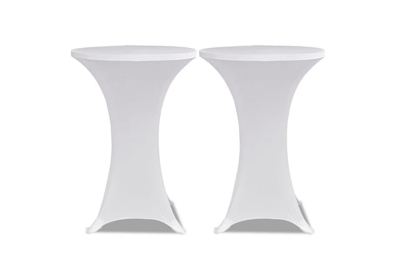 Överdrag till ståbord 2 st 80 cm stretch vit - Vit - Utemöbler - Dynförvaring & möbelskydd - Överdrag utemöbler