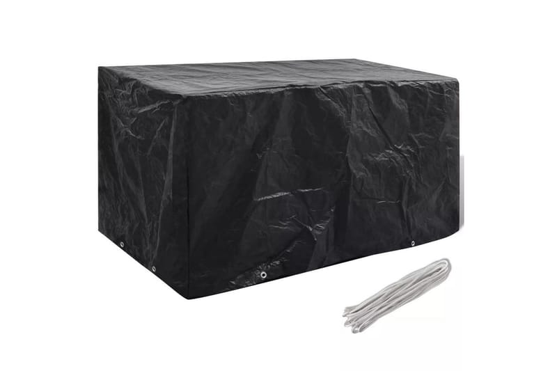 Överdrag till trädgårdsmöbler 8 öljetter 180x70x90 cm - Svart - Utemöbler - Dynförvaring & möbelskydd - Överdrag utemöbler