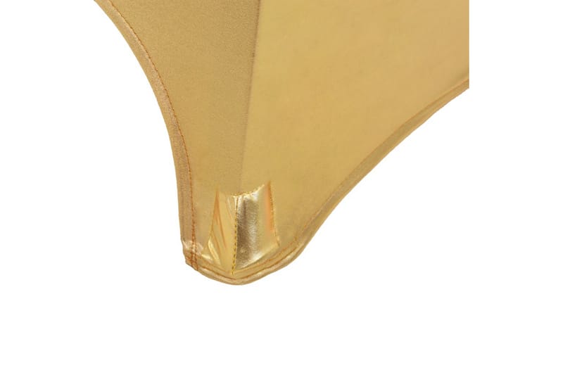 Bordsöverdrag 2 st stretch guld 60 cm - Guld - Överdrag utemöbler