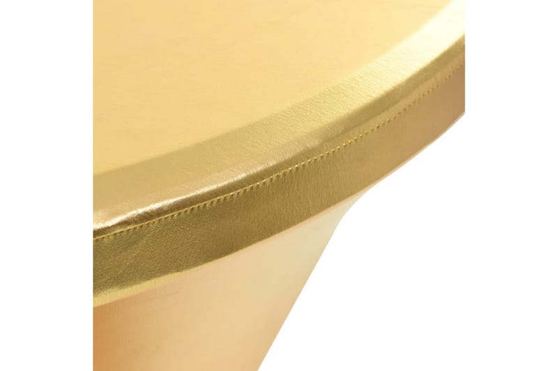 Bordsöverdrag 2 st stretch guld 80 cm - Guld - Utemöbler - Dynförvaring & möbelskydd - Överdrag utemöbler