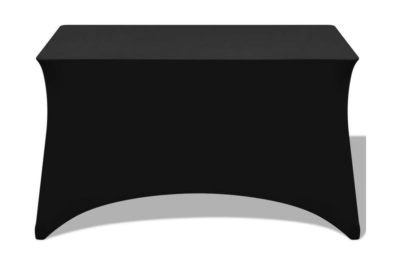 Bordsöverdrag stretch 2 st svart 243x76x74 cm - Svart - Utemöbler - Dynförvaring & möbelskydd - Överdrag utemöbler