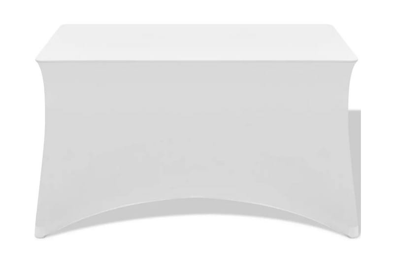 Bordsöverdrag stretch 2 st vit 183x76x74 cm - Vit - Utemöbler - Dynförvaring & möbelskydd - Överdrag utemöbler
