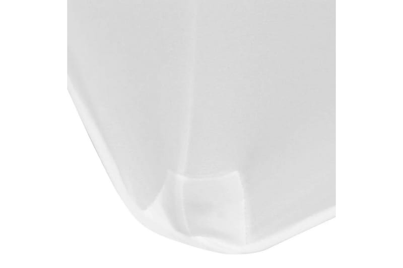 Bordsöverdrag stretch 2 st vit 183x76x74 cm - Vit - Utemöbler - Dynförvaring & möbelskydd - Överdrag utemöbler