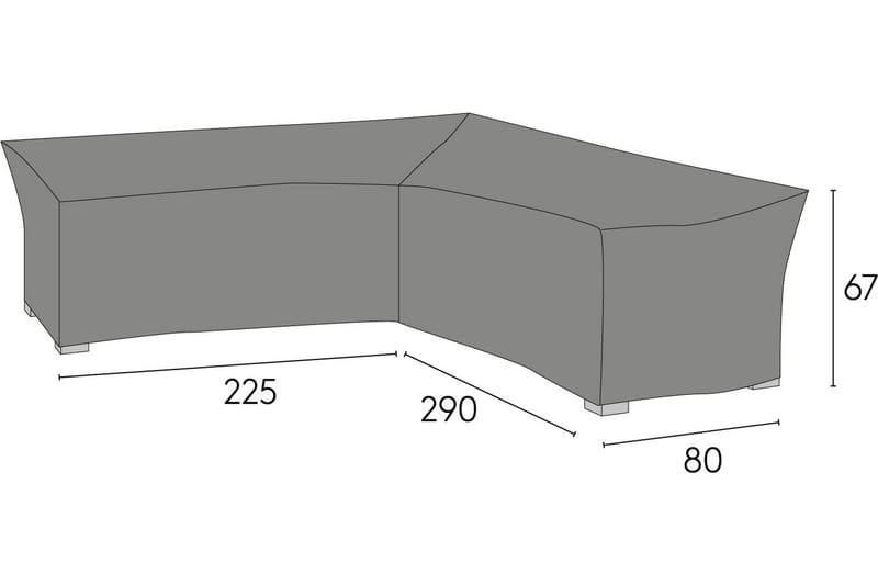 Eskilstuna Möbelskydd 80x290 cm Grå - Hillerstorp - Överdrag utemöbler