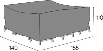 Hillerstorp Möbelskydd 155x140x110 cm Grå - Hillerstorp - Utemöbler - Dynförvaring & möbelskydd - Överdrag utemöbler