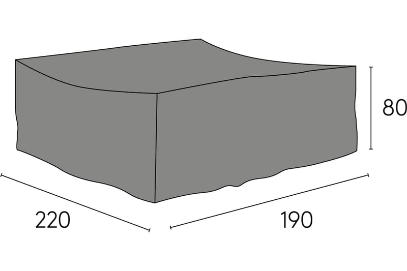 Hillerstorp Möbelskydd 190x220x80 cm Grå - Hillerstorp - Överdrag utemöbler