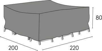 Hillerstorp Möbelskydd 200x220x80 cm Grå - Hillerstorp - Utemöbler - Dynförvaring & möbelskydd - Överdrag utemöbler