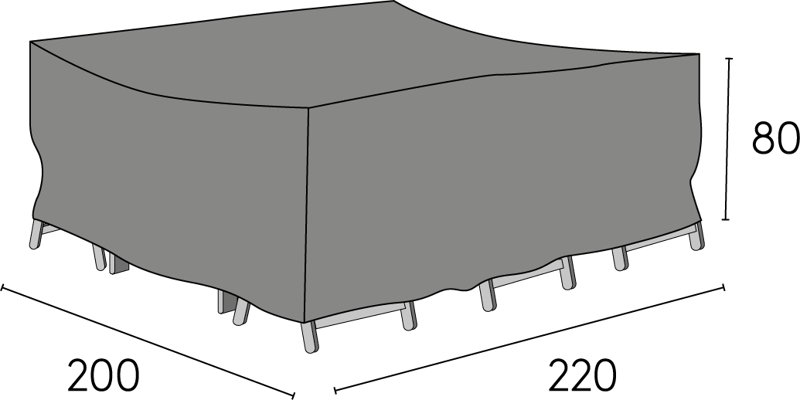 Hillerstorp Möbelskydd 200x220x80 cm Grå - Hillerstorp - Utemöbler - Dynförvaring & möbelskydd - Överdrag utemöbler