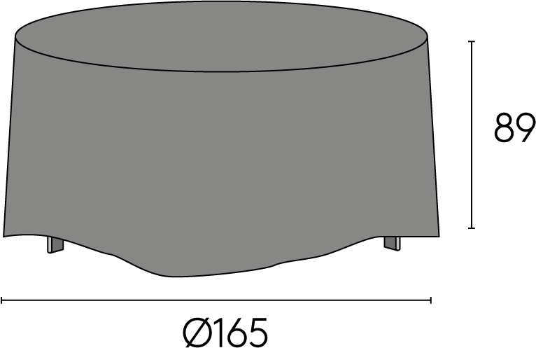 Hillerstorp Sandhamn Möbelskydd 165x89 cm Grå - Hillerstorp - Utemöbler - Dynförvaring & möbelskydd - Överdrag utemöbler