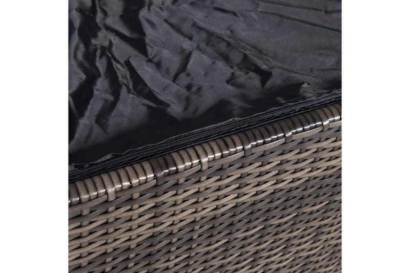 Kuddbox WICKER 122x52xH62cm brun - Utemöbler - Dynförvaring & möbelskydd - Överdrag utemöbler