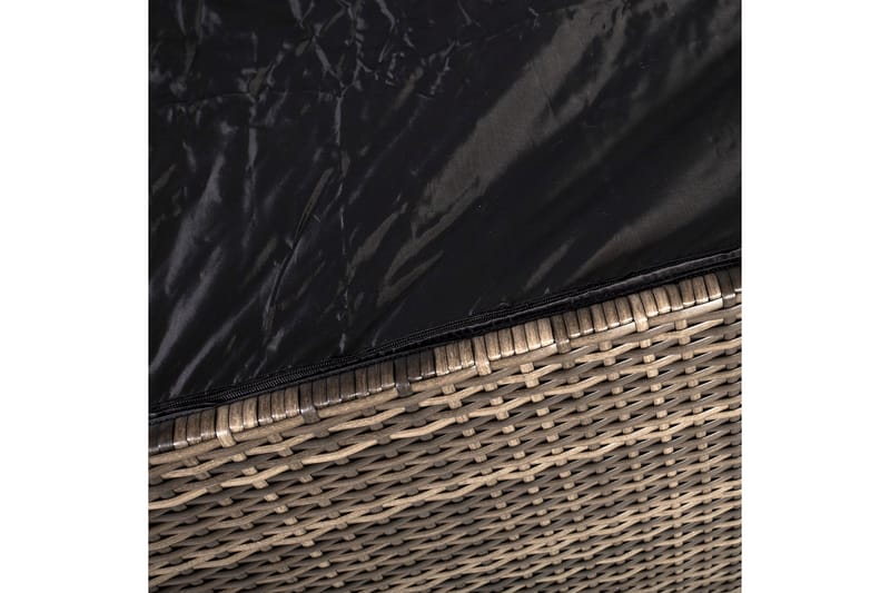Kuddbox WICKER 140x80x65cm - Mörkbrun - Utemöbler - Dynförvaring & möbelskydd - Överdrag utemöbler
