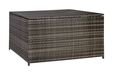 Kuddbox WICKER 140x80x65cm - Mörkbrun - Utemöbler - Dynförvaring & möbelskydd - Dynboxar & dynlådor