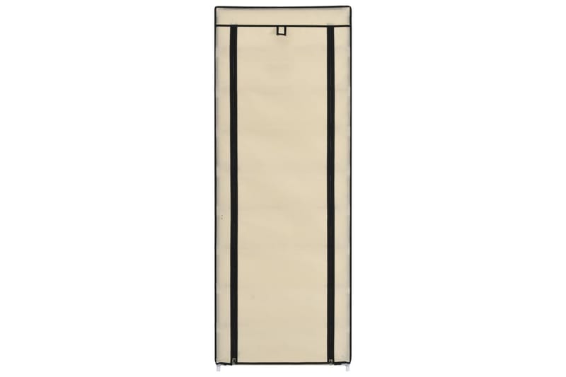 Skoförvaring med överdrag gräddvit 57x29x162 cm tyg - Vit - Utemöbler - Dynförvaring & möbelskydd - Överdrag utemöbler