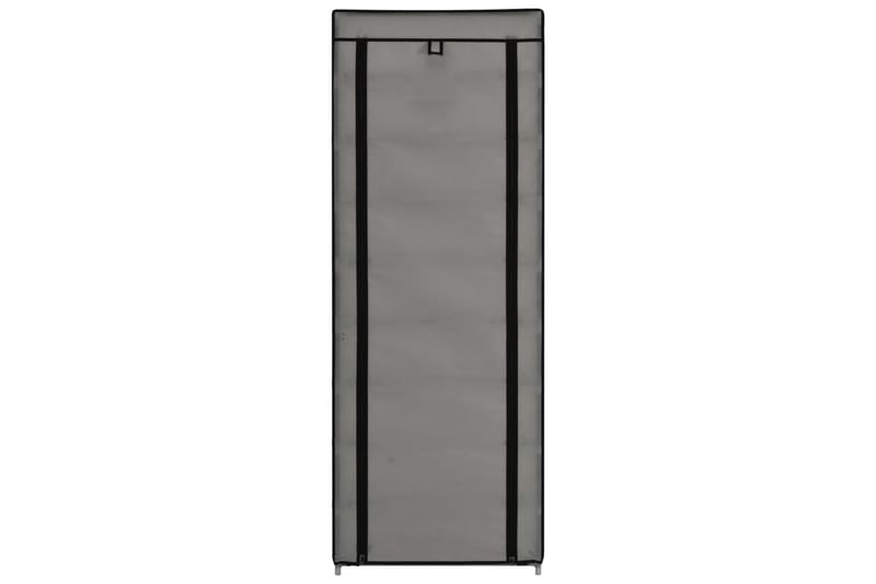 Skoförvaring med överdrag grå 57x29x162 cm tyg - Grå - Utemöbler - Dynförvaring & möbelskydd - Överdrag utemöbler