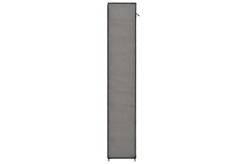 Skoförvaring med överdrag grå 57x29x162 cm tyg - Grå - Utemöbler - Dynförvaring & möbelskydd - Överdrag utemöbler