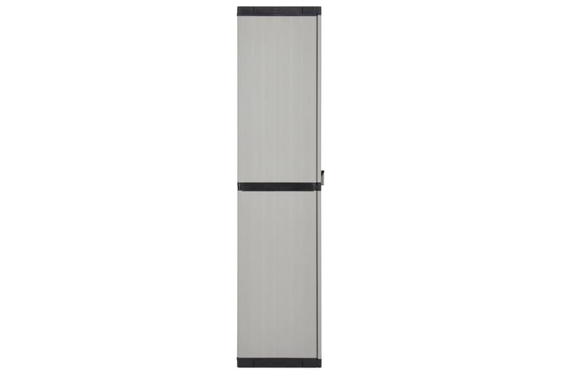 beBasic Trädgårdsskåp 3 hyllor grå och svart 68x40x168 cm - Grey - Dynboxar & dynlådor