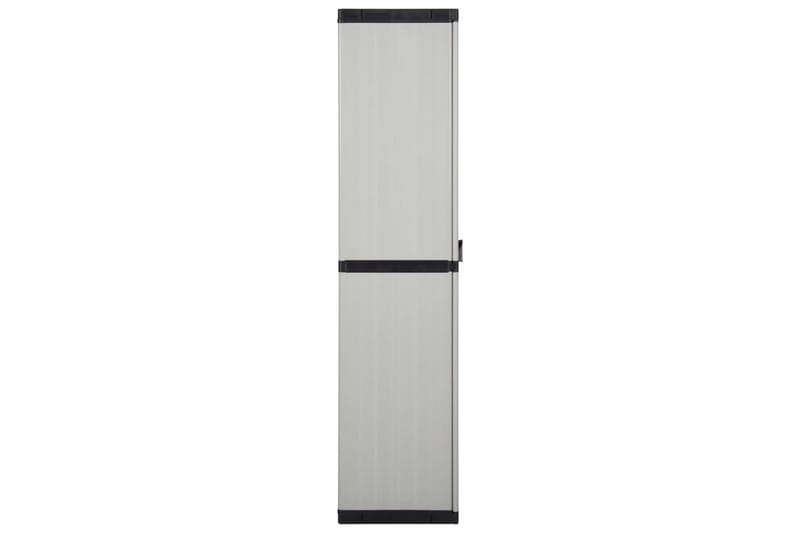 beBasic Trädgårdsskåp 3 hyllor grå och svart 68x40x168 cm - Grey - Dynboxar & dynlådor