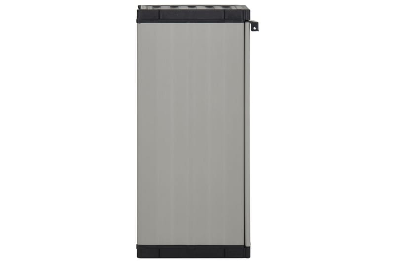 beBasic Trädgårdsskåp med 1 hylla grå och svart 35x40x85 cm - Grey - Dynboxar & dynlådor