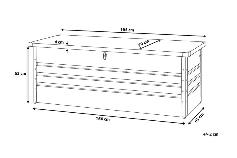 Cebrosa Dynlåda 165 cm - Vit - Dynboxar & dynlådor