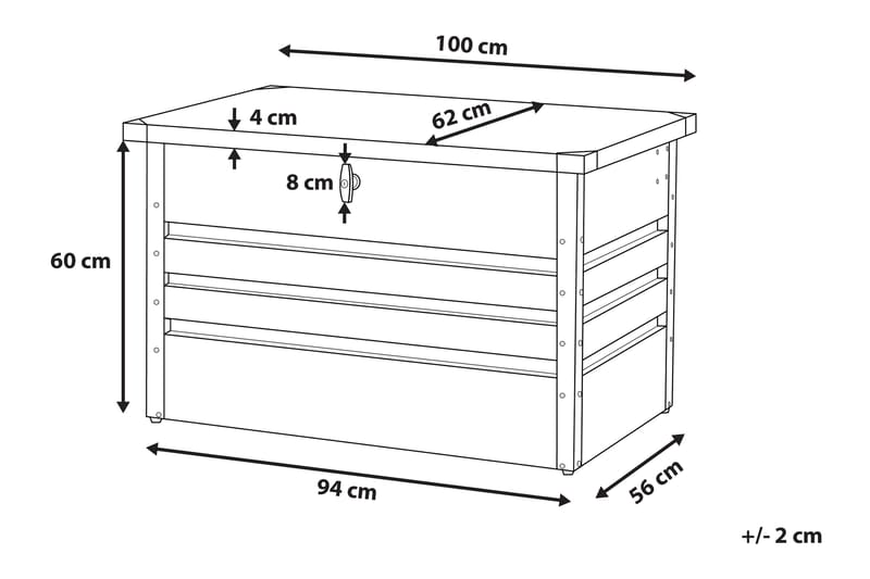 Cebrosa Dynlåda 61|100|62 cm - Grå - Dynboxar & dynlådor