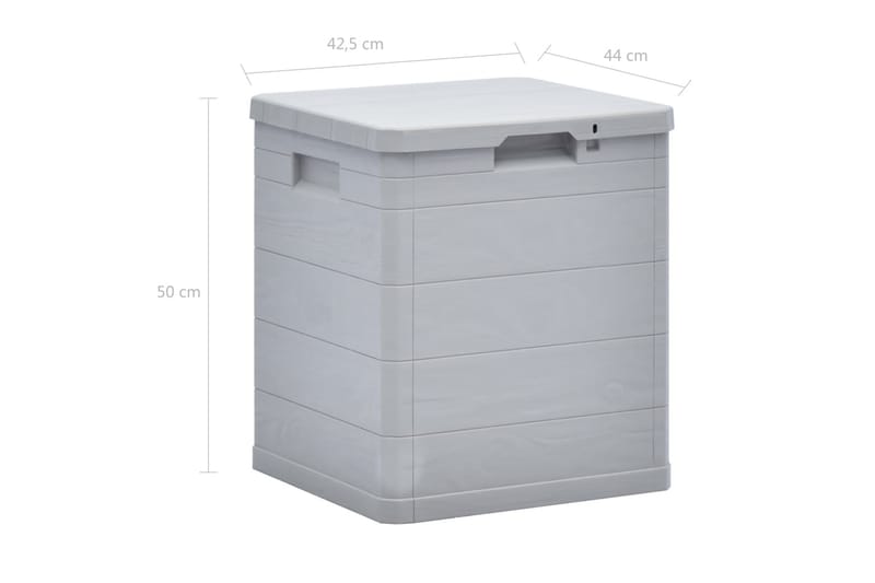 Dynbox 90 liter ljusgrå - Grå - Dynboxar & dynlådor