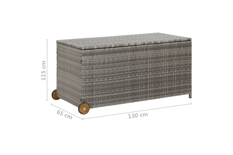 Dynbox ljusgrå 120x65x61 cm konstrotting - Grå - Dynboxar & dynlådor