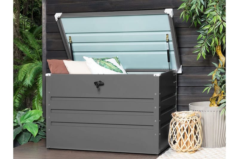 Dynlåda 100 x 62 cm grå CEBROSA - Grå - Utemöbler - Dynförvaring & möbelskydd - Dynboxar & dynlådor