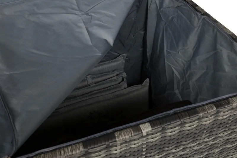Gigant vattentät dynbox XL utomhus - Dynlåda i konstrotting (B150xD90xH101 cm) - Grå - Utemöbler - Dynförvaring & möbelskydd - Dynboxar & dynlådor