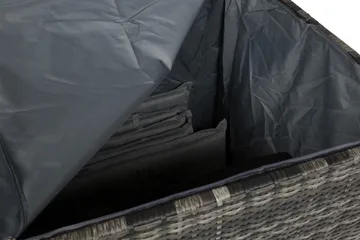Gigant vattentät dynbox XL utomhus - Dynlåda i konstrotting (B150xD90xH101 cm) - Grå - Utemöbler - Dynförvaring & möbelskydd - Dynboxar & dynlådor