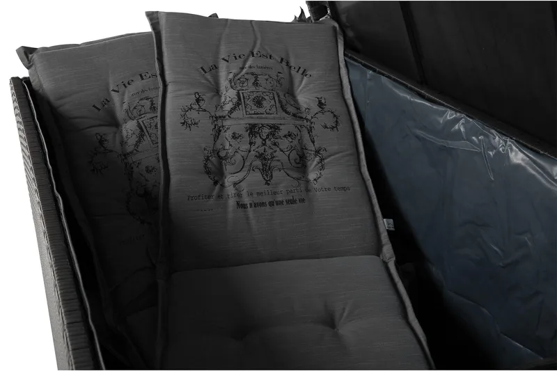 Gigant vattentät dynbox XL utomhus - Dynlåda i konstrotting (B150xD90xH101 cm) - Svart - Utemöbler - Dynförvaring & möbelskydd - Dynboxar & dynlådor