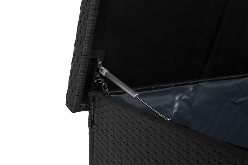 Gigant vattentät dynbox XL utomhus - Dynlåda i konstrotting (B150xD90xH101 cm) - Svart - Utemöbler - Dynförvaring & möbelskydd - Dynboxar & dynlådor