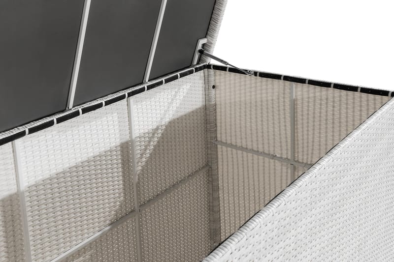 Gigant vattentät dynbox XL utomhus - Dynlåda i konstrotting (B150xD90xH101 cm) - Vit - Utemöbler - Dynförvaring & möbelskydd - Dynboxar & dynlådor