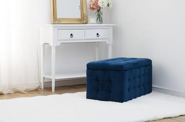 Michigan Dynbo| 42|72|40 cm - Blå - Möbler - Stolar & fåtöljer - Pall & puff - Fotpall - Chesterfield fotpall