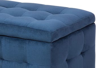 Michigan Dynbo| 42|72|40 cm - Blå - Möbler - Stolar & fåtöljer - Pall & puff - Fotpall - Chesterfield fotpall