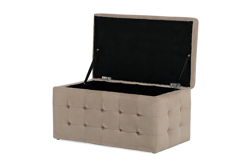 Michigan Dynbo| 42|72|40 cm - Brun - Möbler - Stolar & fåtöljer - Pall & puff - Fotpall - Chesterfield fotpall