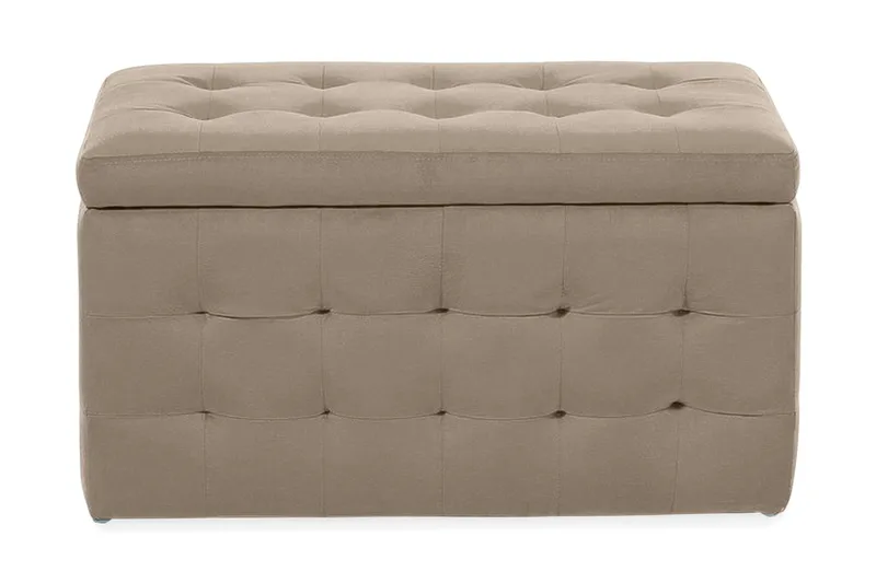 Michigan Dynbo| 42|72|40 cm - Brun - Möbler - Stolar & fåtöljer - Pall & puff - Fotpall - Chesterfield fotpall