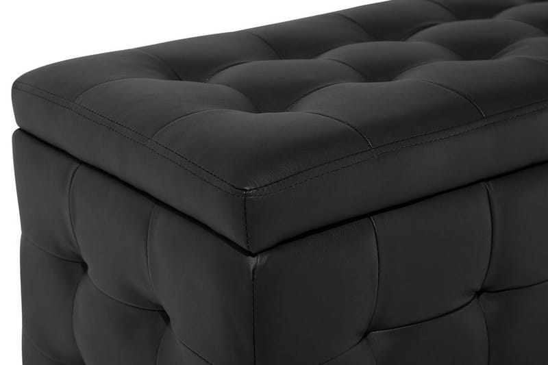 Michigan Dynbo| 42|72|40 cm - Svart - Möbler - Stolar & fåtöljer - Pall & puff - Fotpall - Chesterfield fotpall