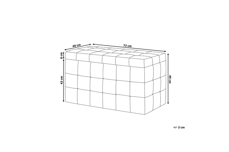 Michigan Förvaringslåda |42|72|40 cm - Vit - Dynboxar & dynlådor