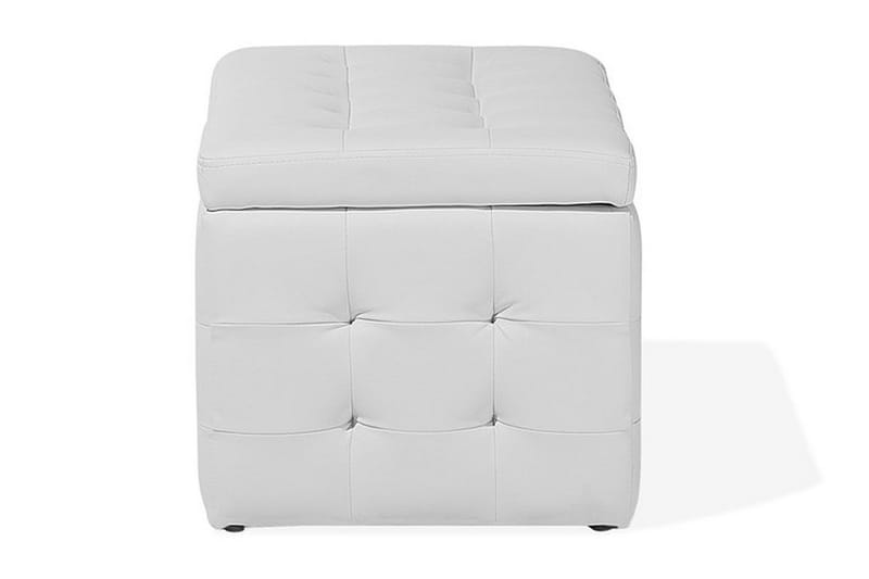 Michigan Förvaringslåda |42|72|40 cm - Vit - Möbler - Stolar & fåtöljer - Pall & puff - Fotpall - Chesterfield fotpall