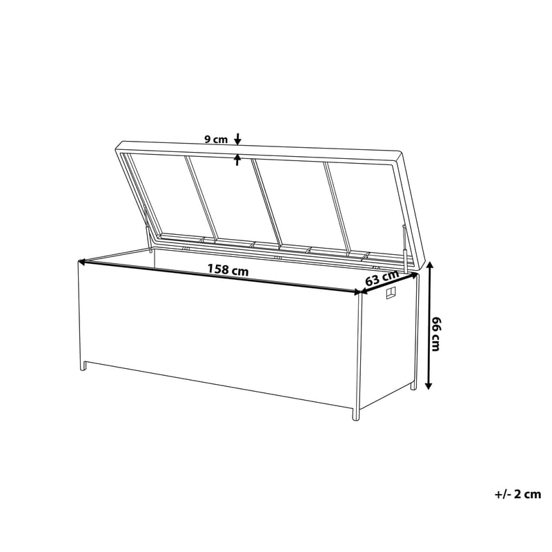 Modena Dynlåda 158 cm - Vit - Dynboxar & dynlådor