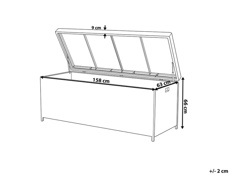 Modena Dynlåda 158 cm - Vit - Dynboxar & dynlådor